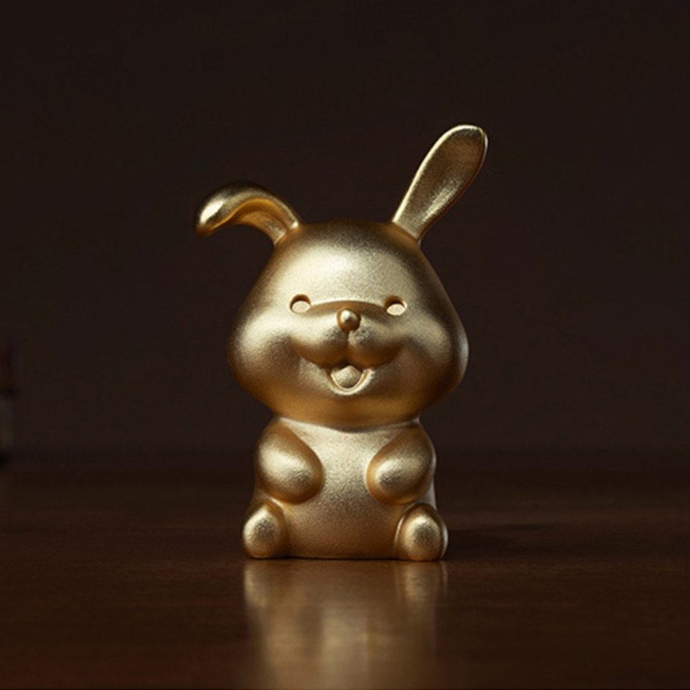 ongshifu Rabbit of Chinese Zodiac Premium 24K Gold-Plated Edition NEW